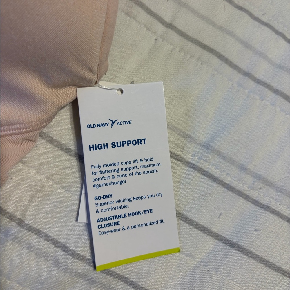 Old Navy Active High Support Pink/ Nude Wireless Sports Bra - Picture 2 of 6
